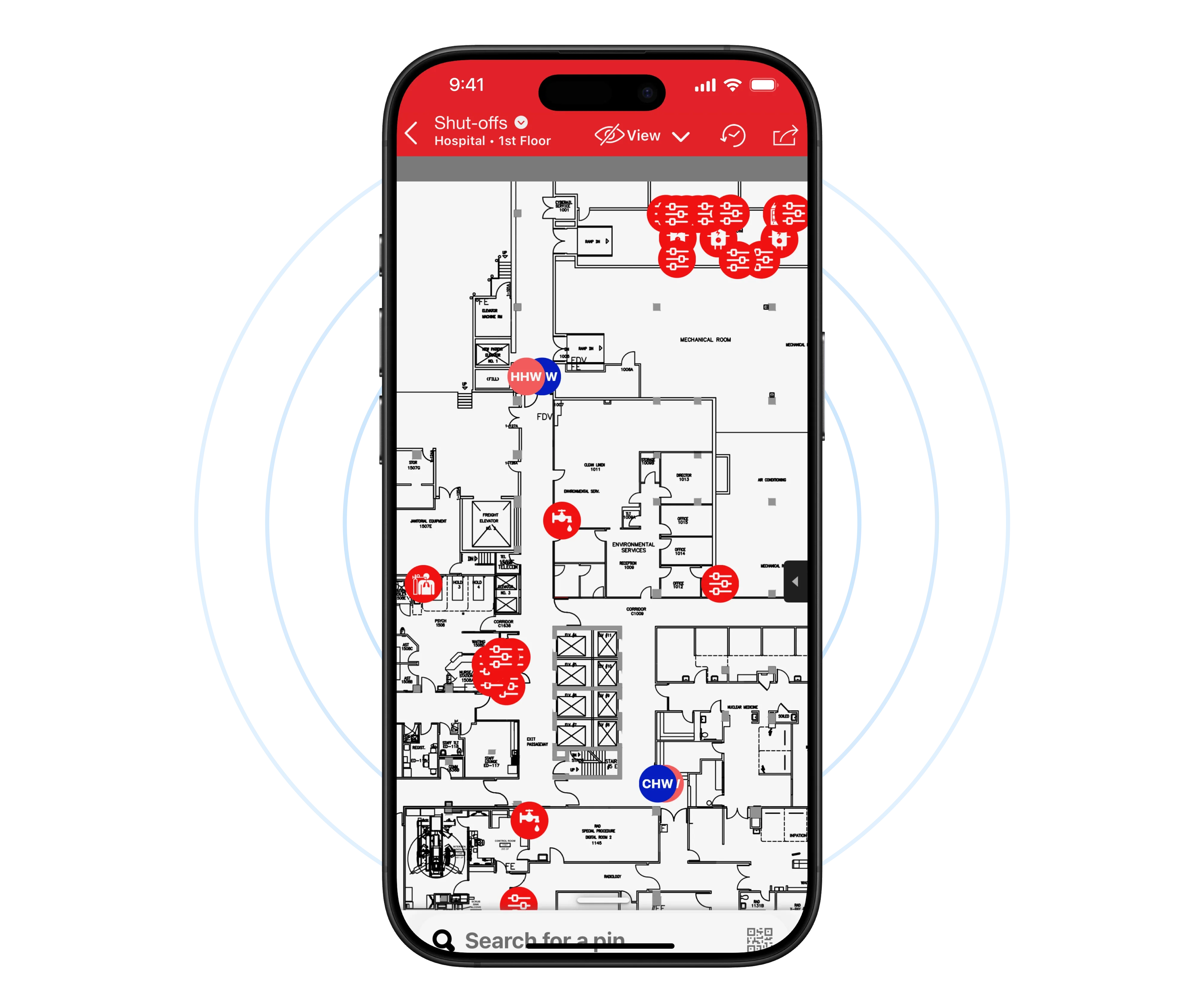 Locate shutoffs instantly when it matters most