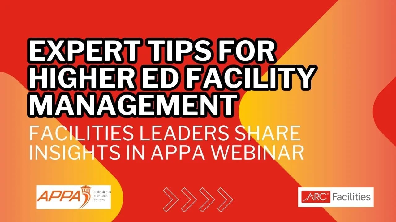 Expert Tips for Higher Education Facility Management  webinar thumbnail