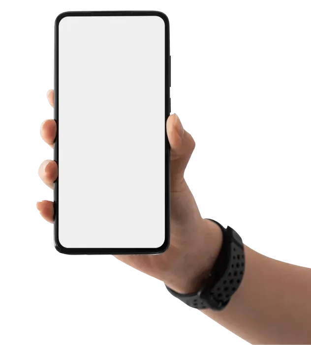 Hand holding phone