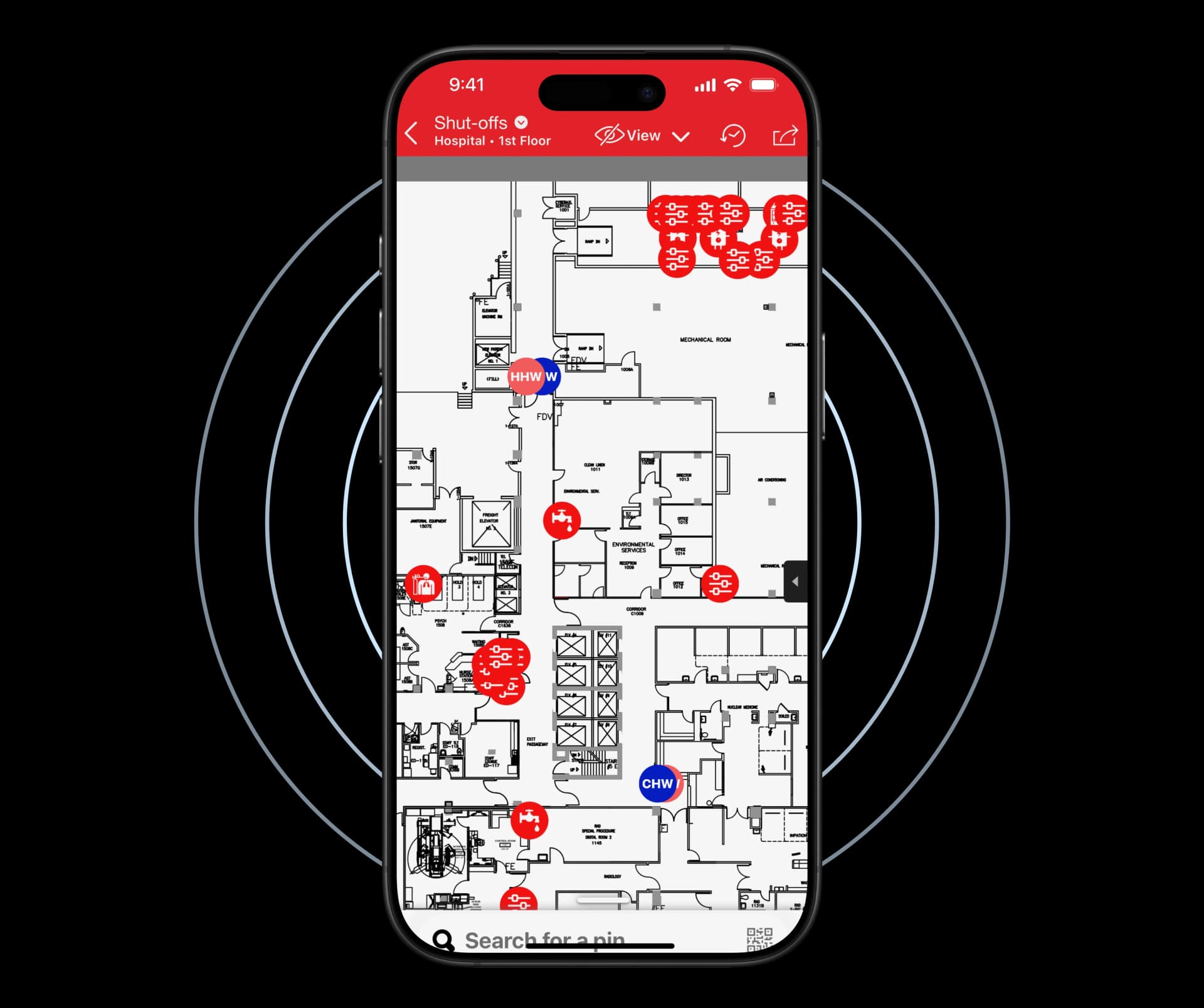 Locate shutoffs instantly when it matters most