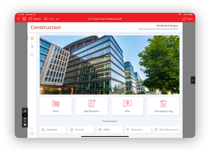 Construction document management software - aRC Facilities